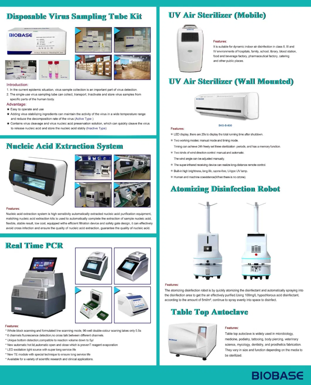 Biobase China Nucleic Acid Detecting System 4 Channels Real Time PCR Machine Bk-1000q